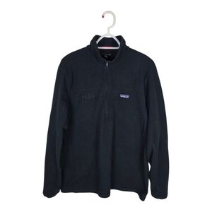 Patagonia Micro D 1/4 Zip Fleece Black Men's Large - Hulu Logo